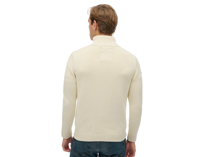 pull - ML - vetement homme - Coton - Crème - Superdry5888801_5