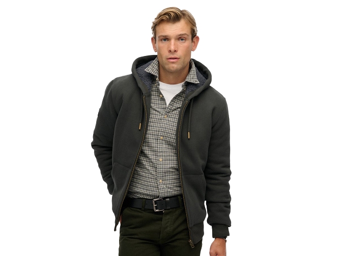 gilet - ML - vetement homme - Coton - Anthracite - Superdry5888901_2