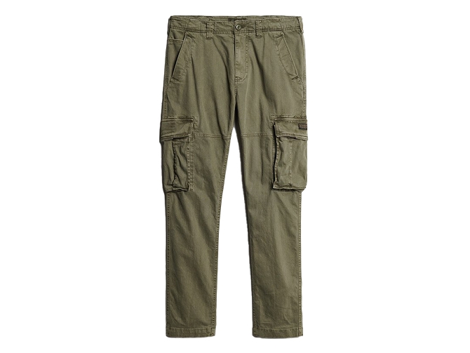 pantalon - POCHES LATERALES - vetement homme - Coton - Kaki - Superdry