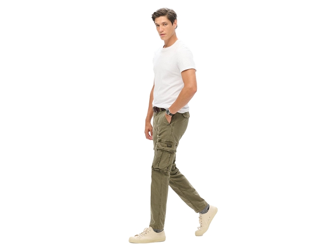 pantalon - POCHES LATERALES - vetement homme - Coton - Kaki - Superdry5889001_4