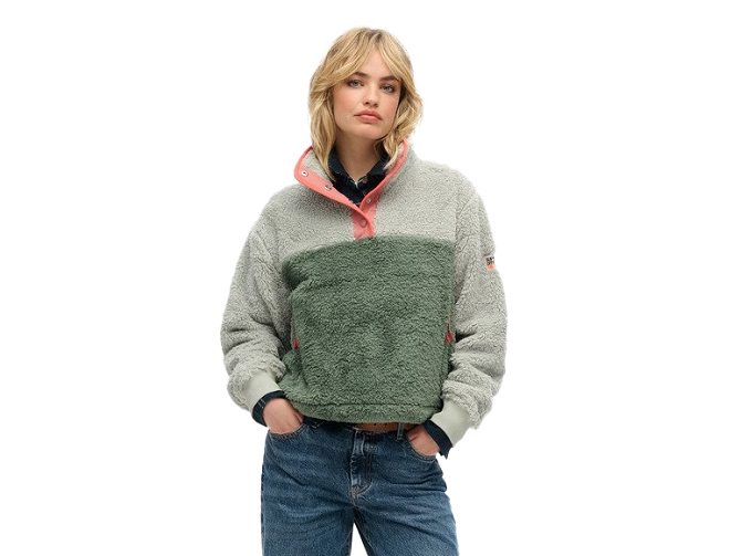 pull - ML - vetement femme - Coton - Vert - Superdry5889301_2