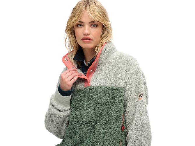 pull - ML - vetement femme - Coton - Vert - Superdry5889301_4