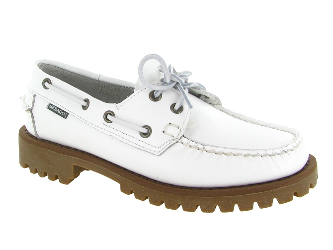 mocassins - Bateau - femme - Cuir - Blanc - Sebago