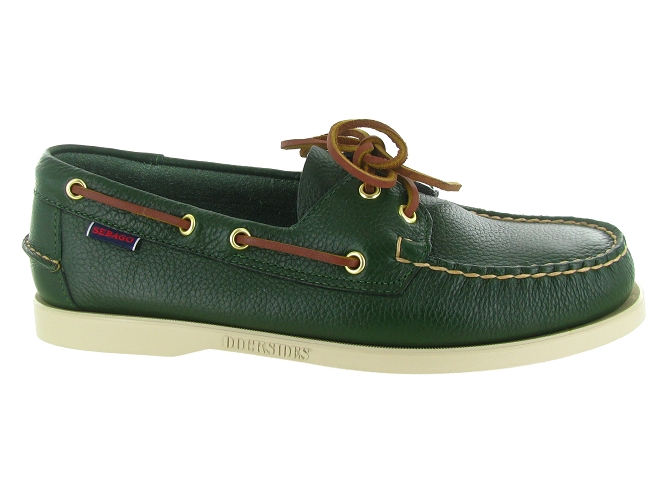 mocassins - Bateau - homme - Cuir - Vert - Sebago5891401_2