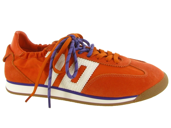 baskets et sneakers - Tendance - femme - Nubuck - Orange - Back70