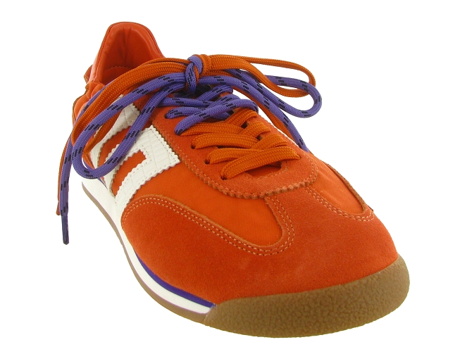 baskets et sneakers - Tendance - femme - Nubuck - Orange - Back705891901_3
