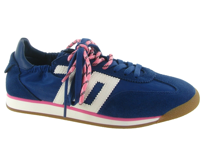 baskets et sneakers - Tendance - femme - Nubuck - Bleu Marine - Back70