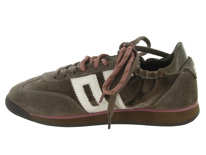 baskets et sneakers - Tendance - femme - Nubuck - Taupe - Back705891909_4