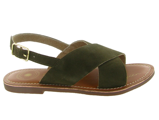 sandales et nu pieds - Casual - femme - Nubuck - Vert - Atelier tropezien5892302_2