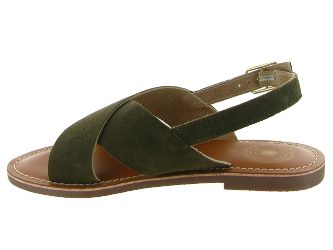 sandales et nu pieds - Casual - femme - Nubuck - Vert - Atelier tropezien5892302_4
