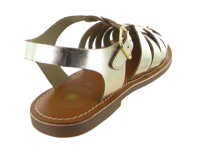 sandales et nu pieds - Casual - femme - Nubuck - Or - Atelier tropezien5892401_5