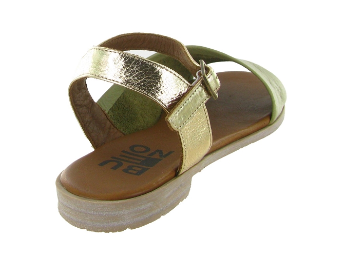 sandales et nu pieds - Casual - femme - Cuir laminé - Kaki - Bueno5895601_5
