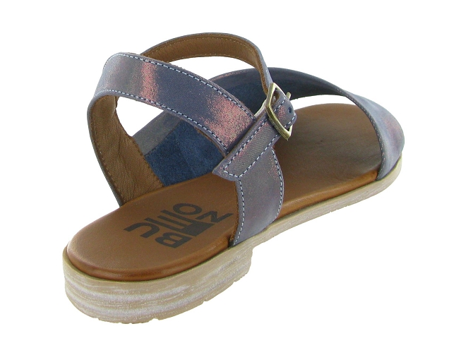 sandales et nu pieds - Casual - femme - Cuir laminé - Bleu Marine - Bueno5895606_5
