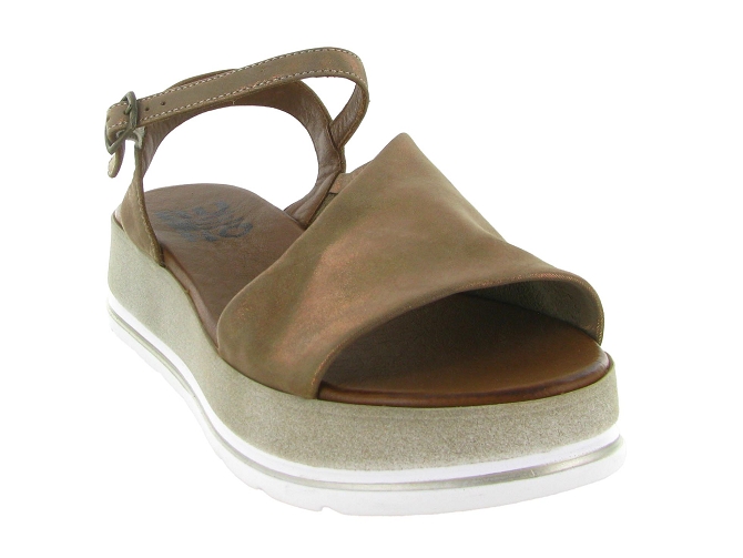 sandales et nu pieds - Casual - femme - Cuir laminé - Taupe - Bueno5895801_3