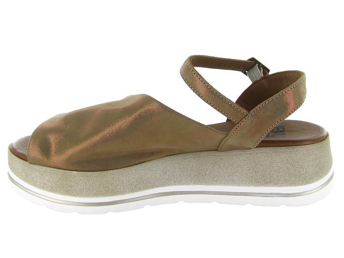 sandales et nu pieds - Casual - femme - Cuir laminé - Taupe - Bueno5895801_4
