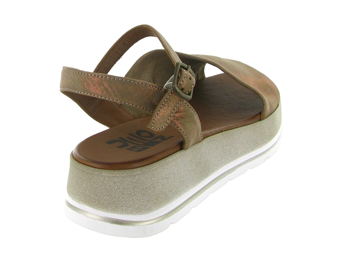 sandales et nu pieds - Casual - femme - Cuir laminé - Taupe - Bueno5895801_5