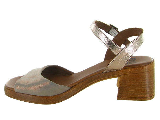 sandales et nu pieds - Casual - femme - Cuir laminé - Kaki - Bueno5895901_4