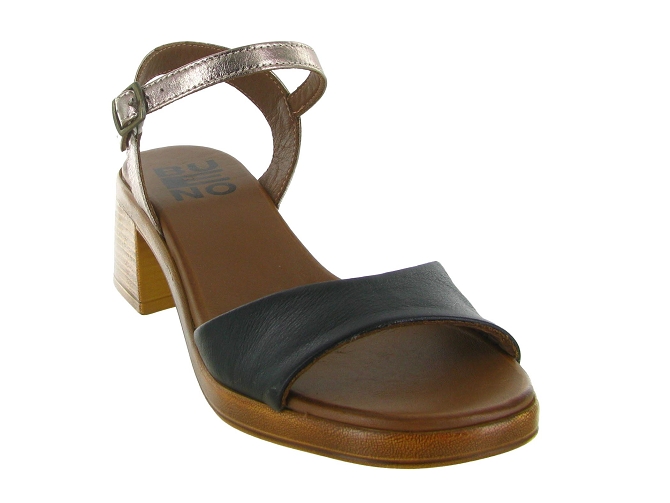 sandales et nu pieds - Casual - femme - Cuir laminé - Noir - Bueno5895902_3