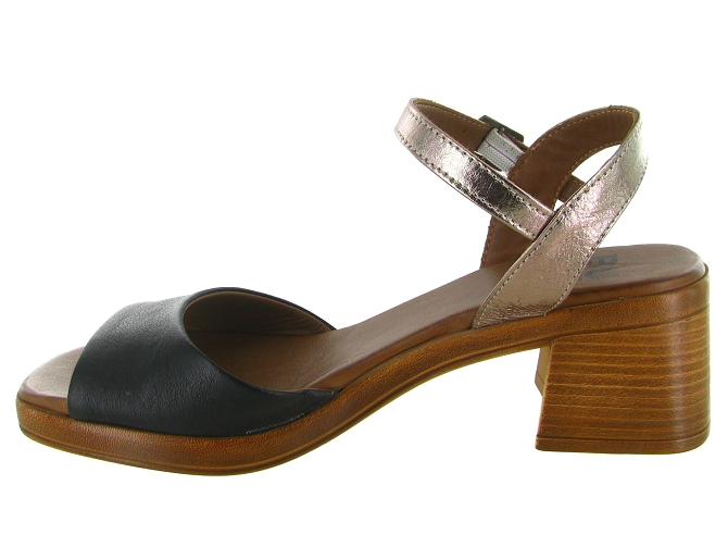 sandales et nu pieds - Casual - femme - Cuir laminé - Noir - Bueno5895902_4