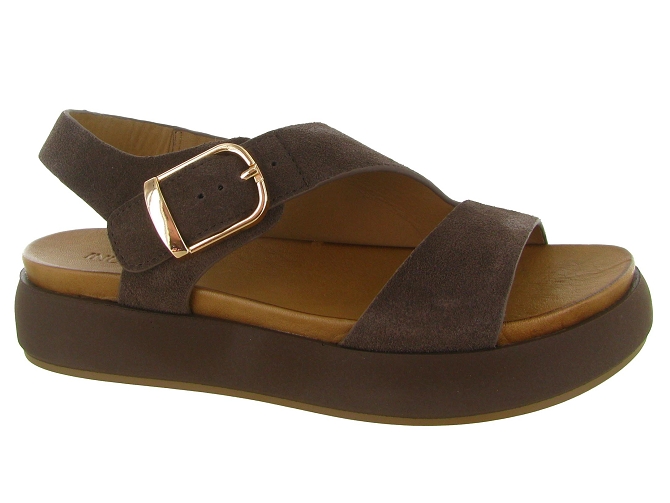 sandales et nu pieds - Confort - femme - Nubuck - Marron - Inuovo