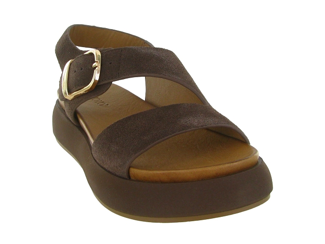 sandales et nu pieds - Confort - femme - Nubuck - Marron - Inuovo5896501_3