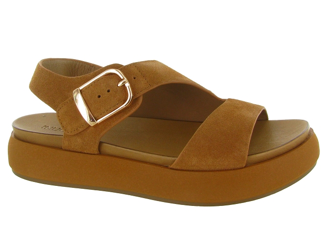 sandales et nu pieds - Confort - femme - Nubuck - Chestnut - Inuovo
