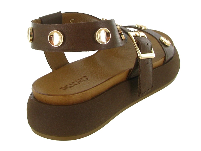 sandales et nu pieds - Confort - femme - Cuir - Marron - Inuovo5896601_5