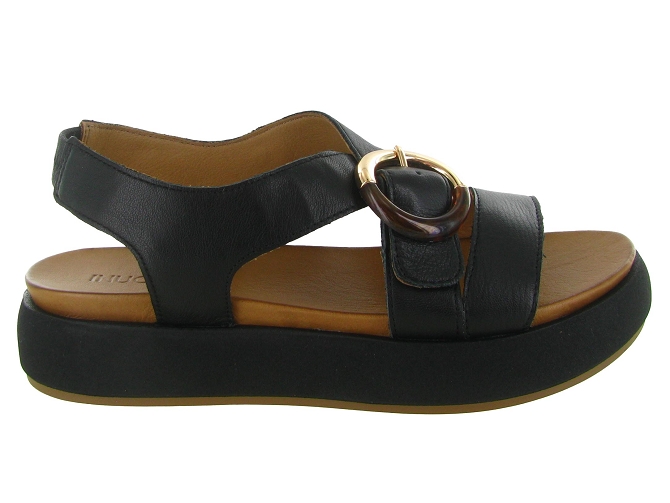 sandales et nu pieds - Confort - femme - Cuir - Noir - Inuovo5896701_2