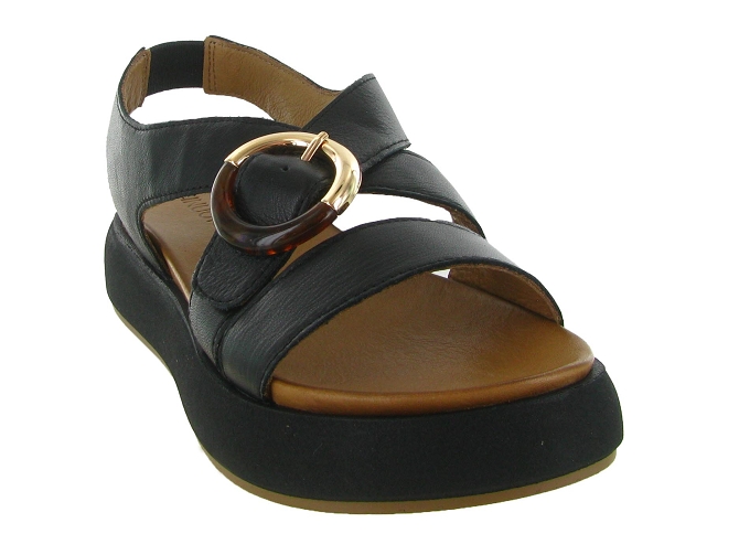 sandales et nu pieds - Confort - femme - Cuir - Noir - Inuovo5896701_3