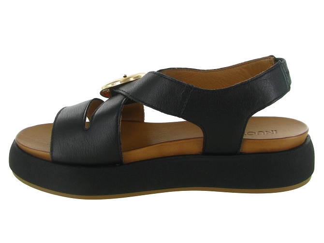 sandales et nu pieds - Confort - femme - Cuir - Noir - Inuovo5896701_4