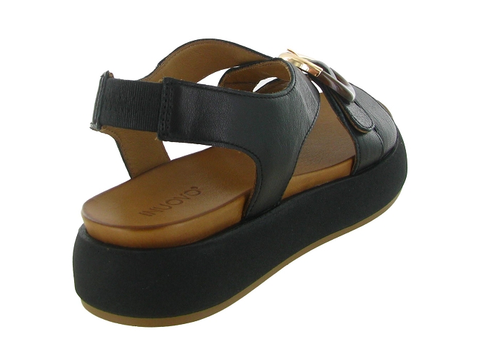 sandales et nu pieds - Confort - femme - Cuir - Noir - Inuovo5896701_5