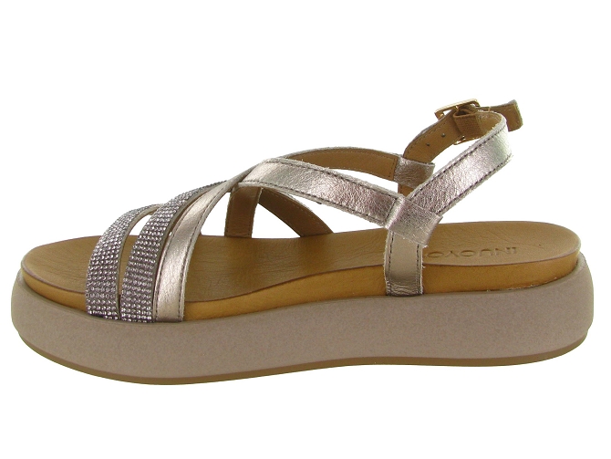 sandales et nu pieds - Confort - femme - Cuir - Argent - Inuovo5896801_4