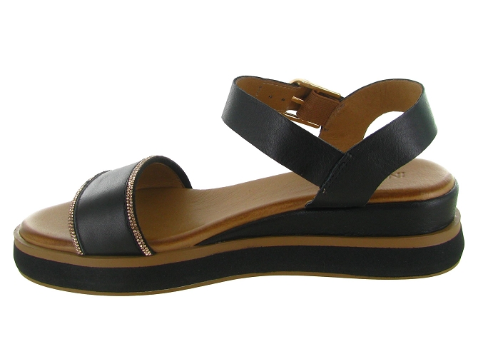sandales et nu pieds - Confort - femme - Cuir - Noir - Inuovo5897001_4