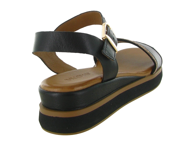 sandales et nu pieds - Confort - femme - Cuir - Noir - Inuovo5897001_5