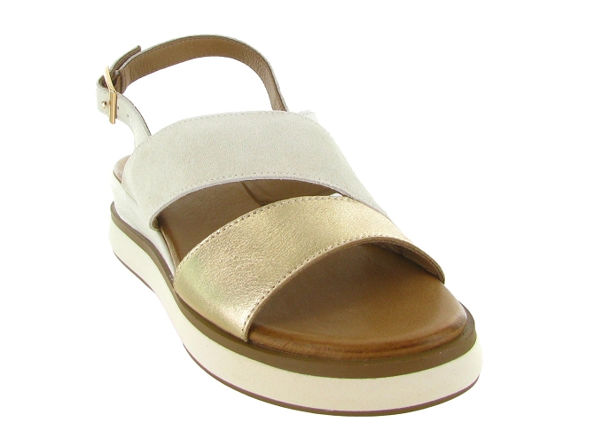 sandales et nu pieds - Confort - femme - Cuir - Crème - Inuovo5897101_3