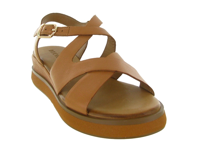 sandales et nu pieds - Confort - femme - Cuir - Chestnut - Inuovo5897201_3