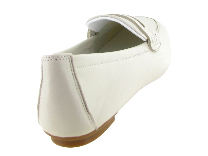 mocassins - Elégant - femme - Cuir - Blanc - Reqins5897301_5