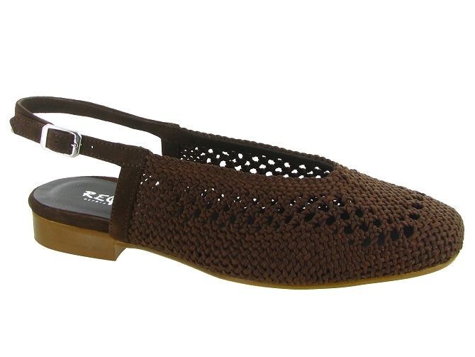 ballerines - Ballerine plate - femme - Textile - Marron - Reqins