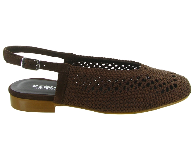 ballerines - Ballerine plate - femme - Textile - Marron - Reqins5897501_2