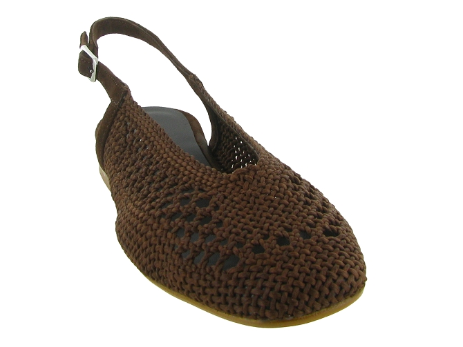 ballerines - Ballerine plate - femme - Textile - Marron - Reqins5897501_3