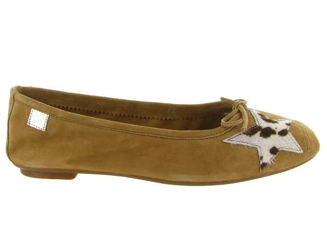 ballerines - Ballerine plate - femme - Nubuck - Chestnut - Reqins5897901_2