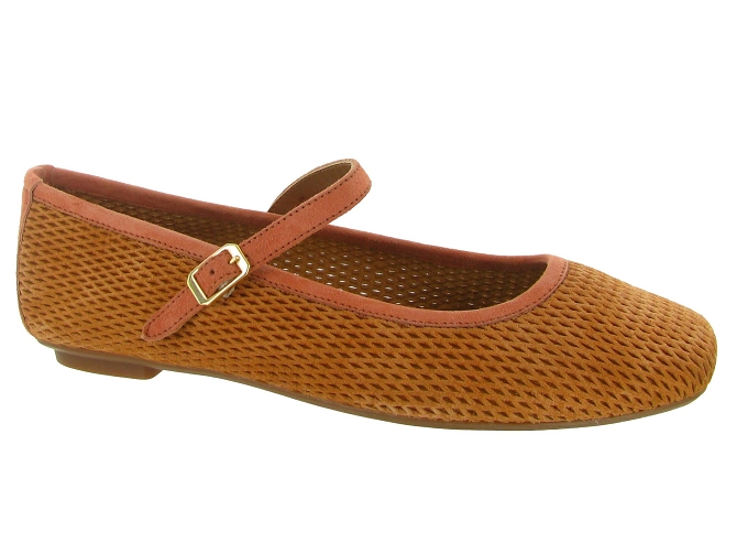 ballerines - Ballerine plate - femme - Cuir - Orange - Reqins