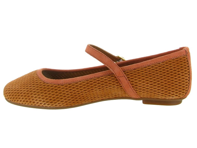 ballerines - Ballerine plate - femme - Cuir - Orange - Reqins5898002_4