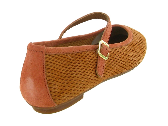 ballerines - Ballerine plate - femme - Cuir - Orange - Reqins5898002_5