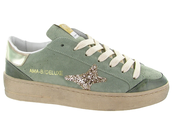 baskets et sneakers - Tendance - femme - Nubuck - Kaki - Ama brand