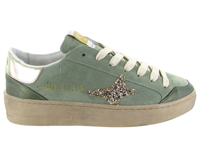 baskets et sneakers - Tendance - femme - Nubuck - Kaki - Ama brand5900601_2