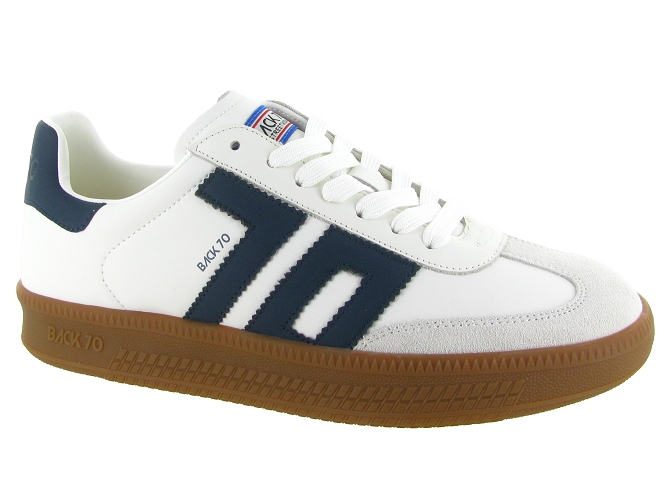 baskets et sneakers - Tendance - homme - Cuir - Bleu Marine - Back70