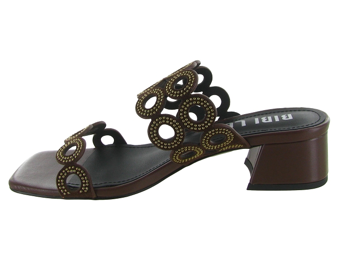 sandales et nu pieds - Mule Sabot - femme - Cuir - Marron - Bibi lou5901301_4