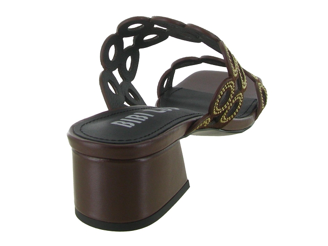 sandales et nu pieds - Mule Sabot - femme - Cuir - Marron - Bibi lou5901301_5