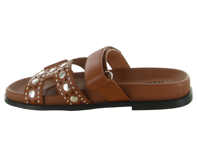 sandales et nu pieds - Mule Sabot - femme - Cuir - Marron - Bibi lou5901801_4